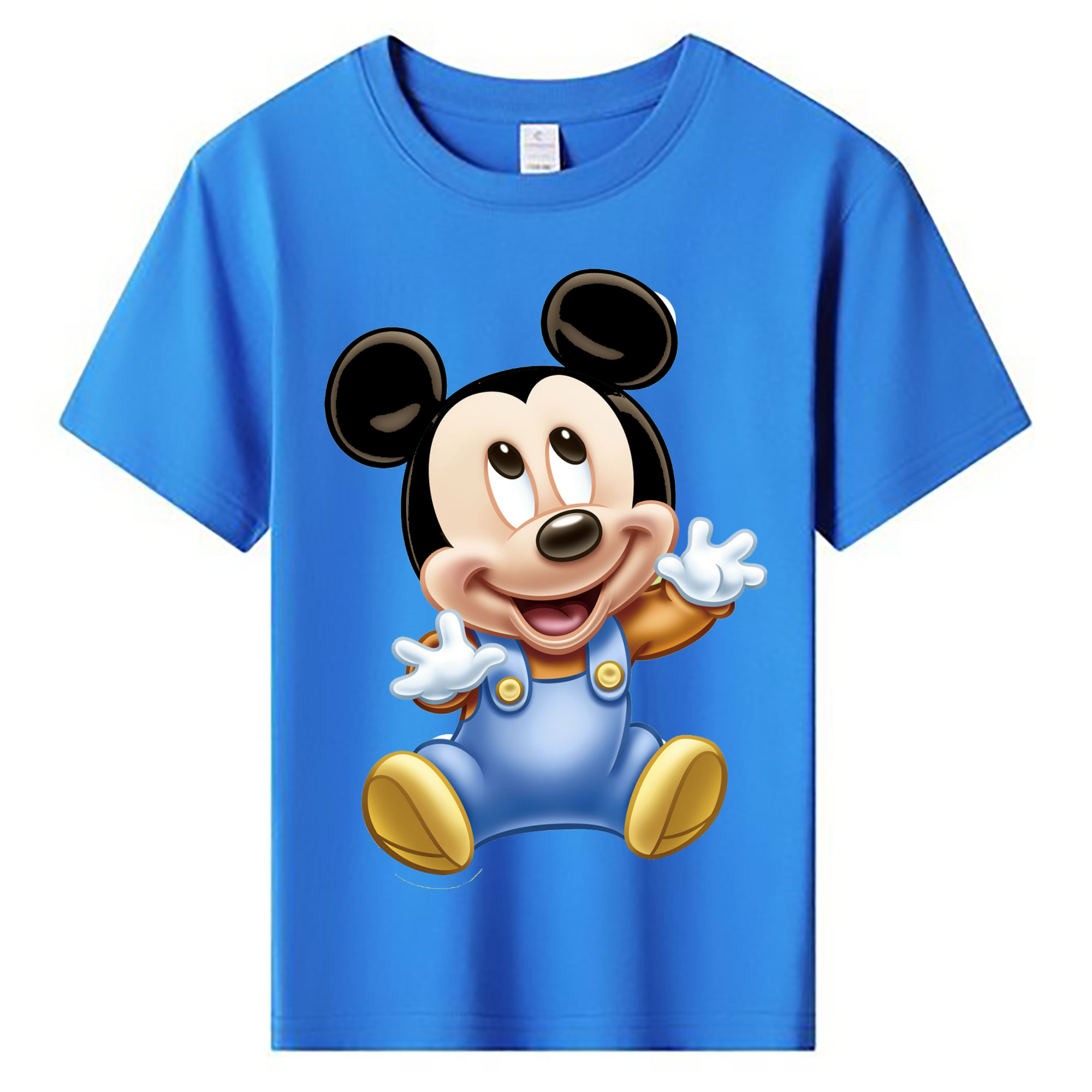 ミッキーマウス Mickey Mouse 綿100％キッズTシャツ（フロントプリント）